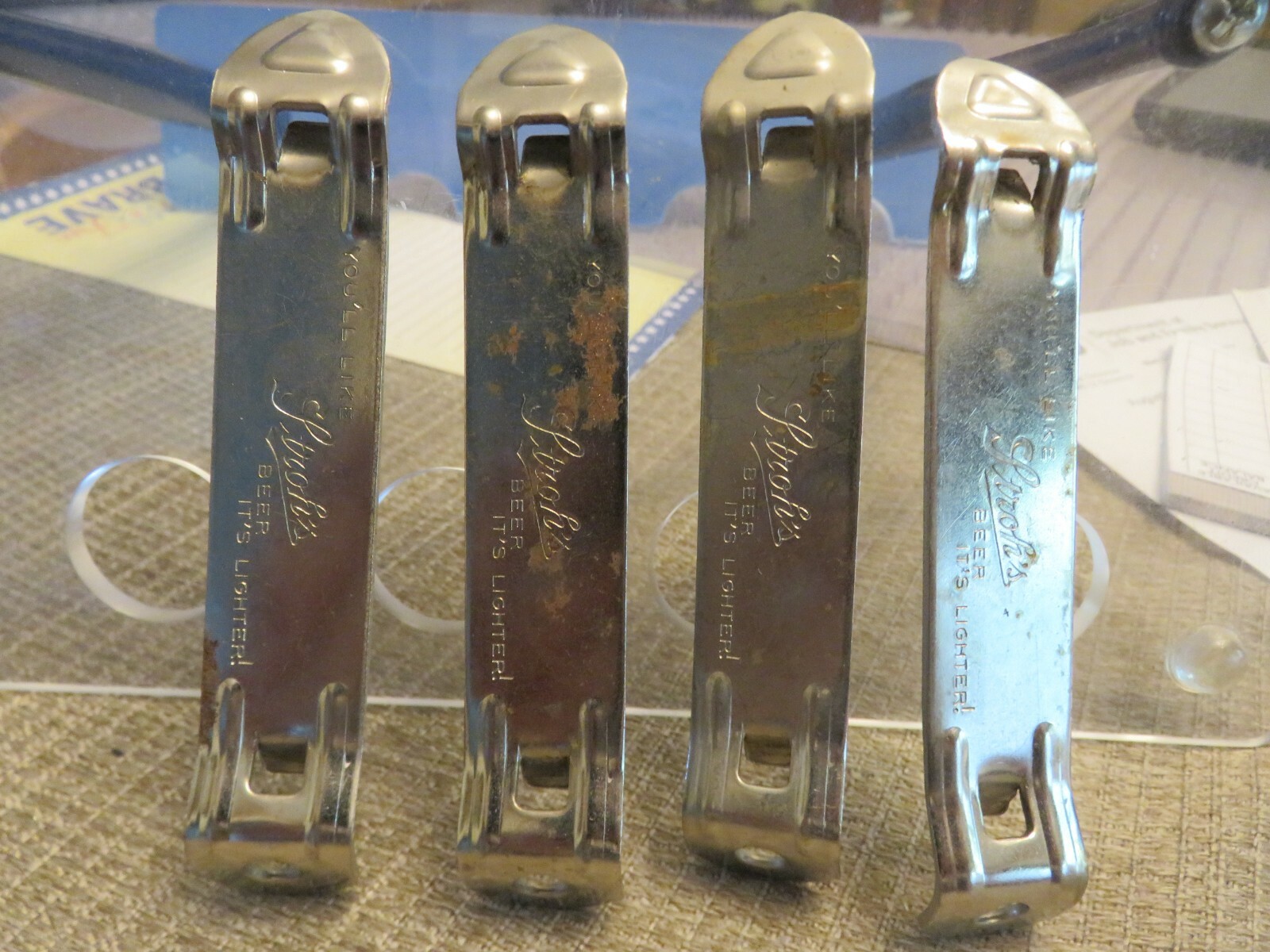 LOT of TEN (10) Older STROH'S BEER BOTTLE OPENERS