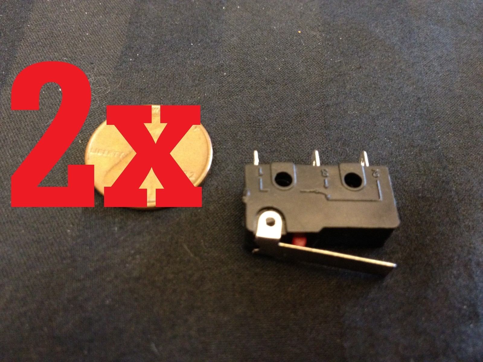 2 Pcs 2x SPDT NO Momentary nc Hinge Lever Mini Micro Switches dc kw11 kw12  a5