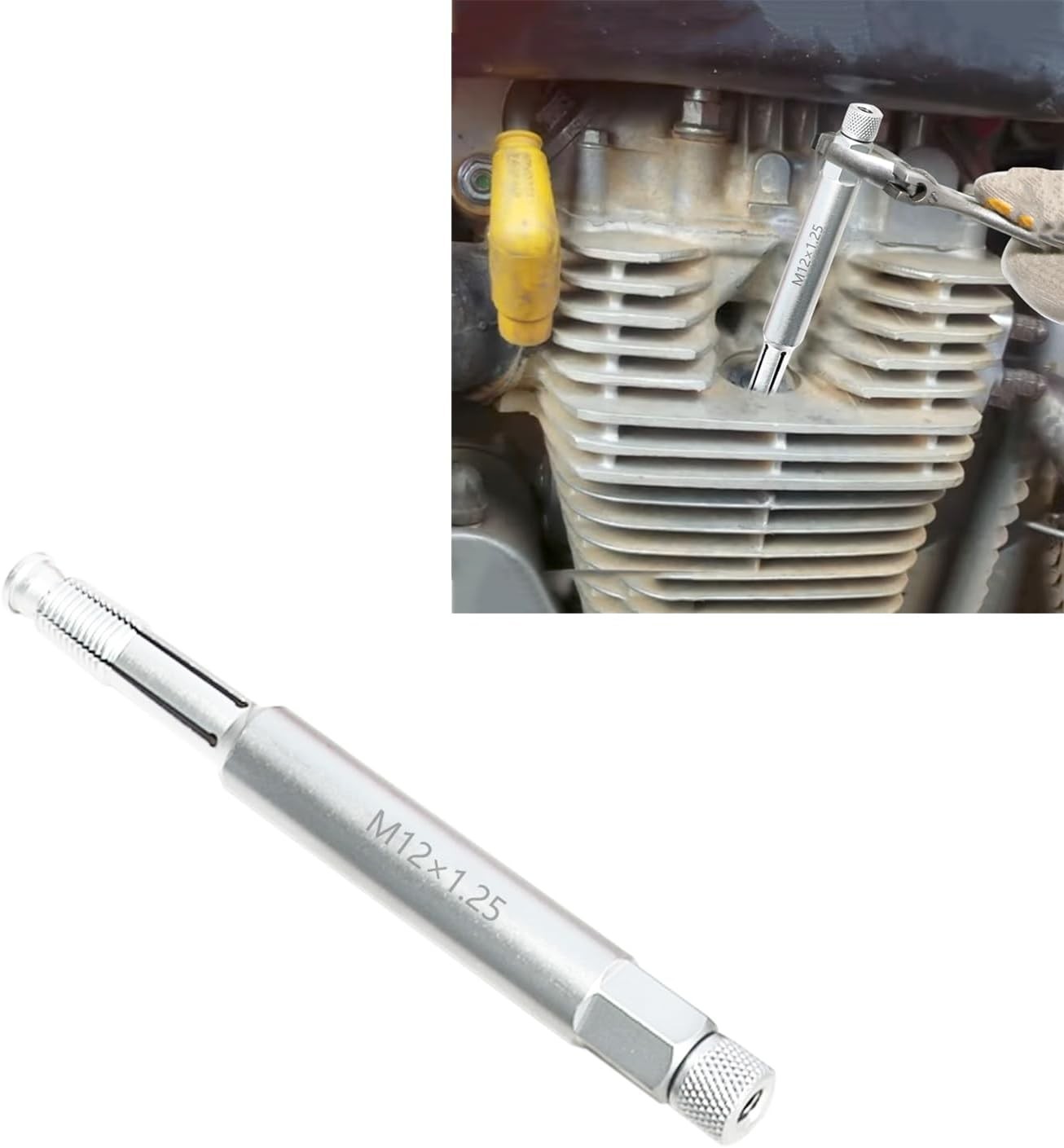DPTOOL 12mm Back Tap Spark Plug Thread Repair Tool M12x1.25 Thread Chase Tap ...