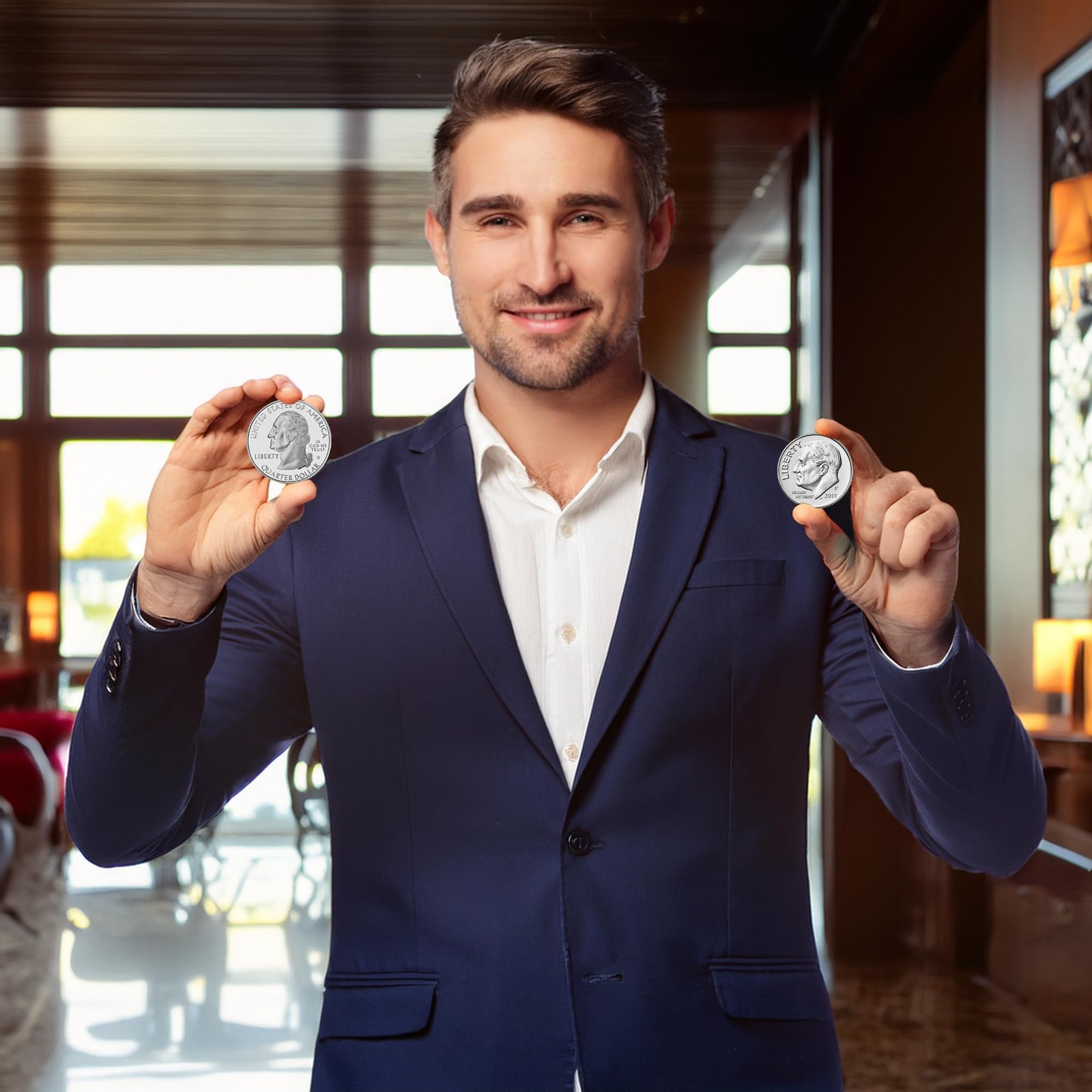 Double Headed Coin Magic Trick Package | Sided Heads 4 Combo