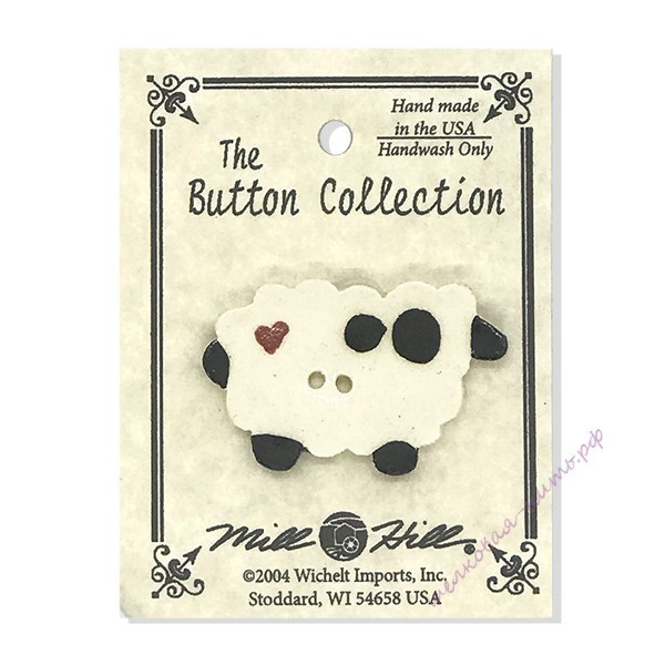 Mill Hill Ceramic Buttons 86053 Sheep with Heart