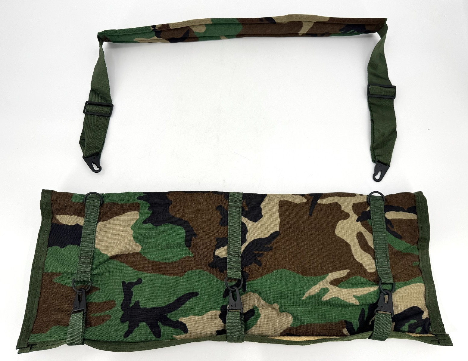 New USGI Woodland Camo Range Bag Barrel Bag Spare Barrel Gun Case HK Style Clips