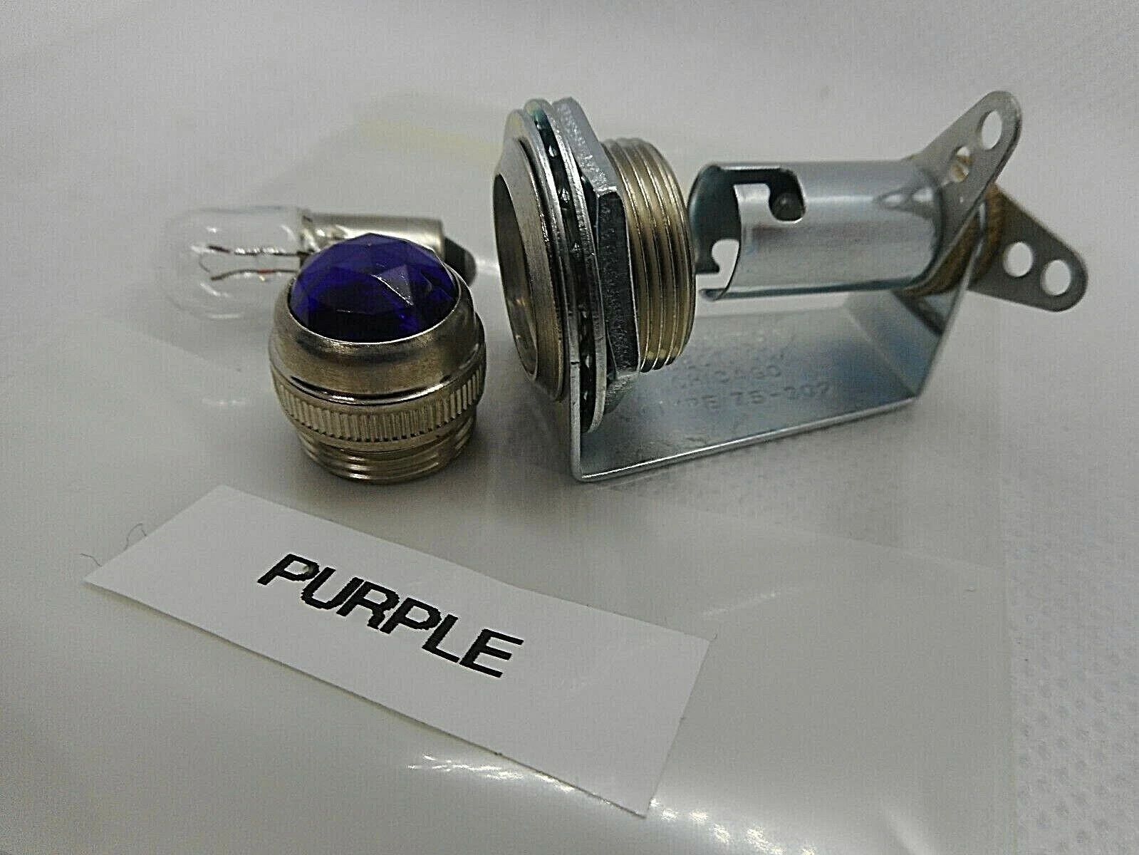 Tube Amp Vintage Style Pilot Light Assembly W/Purple Jewel & #47 Bulb- USA Made