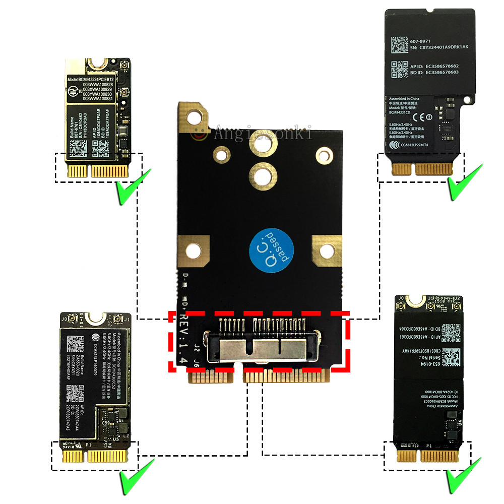 BCM94360CD BCM94331CD Wireless WLAN Card transforms Mini PCI-E WIFI Adapter Card