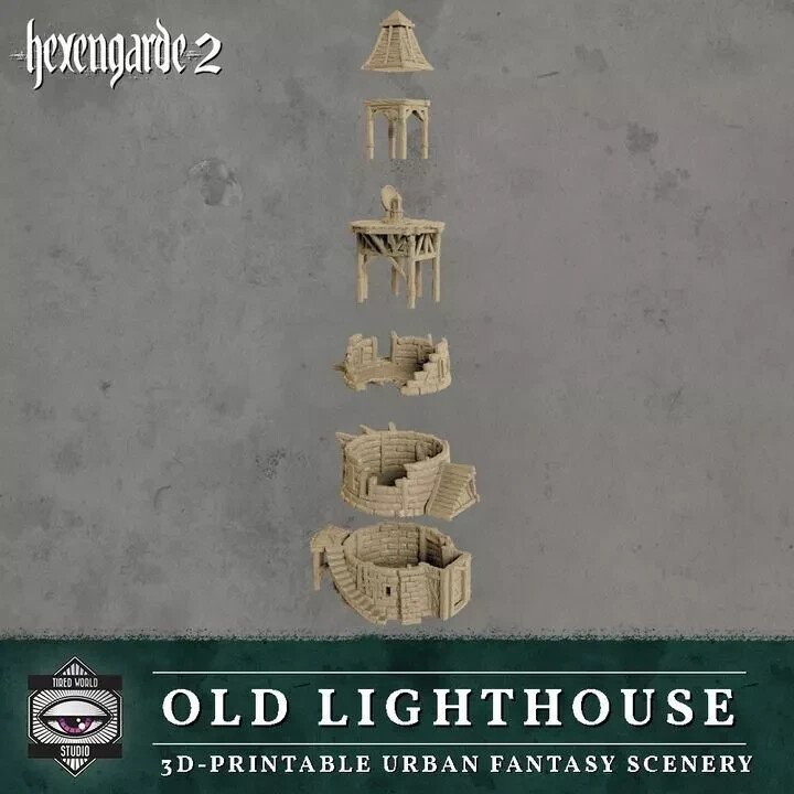 PAINTED Old Lighthouse Hexengarde 2 - Warhammer Mordheim D&D Old World Terrain