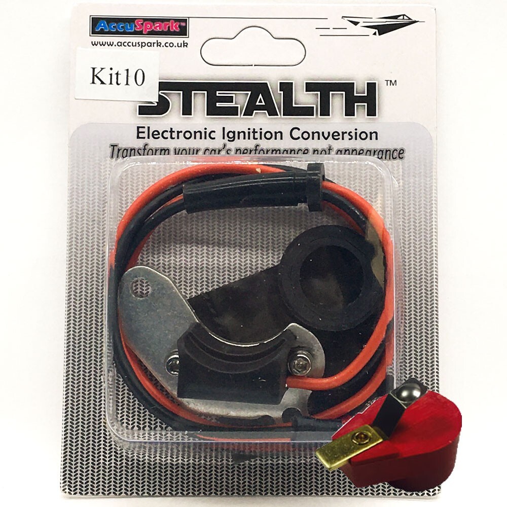 Triumph Spitfire Stealth Electronic ignition for DELCO  + Red Rotor Arm