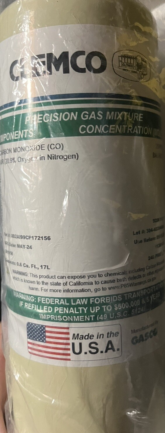 Clemco 25573 Test Gas - 25 PPM CMS