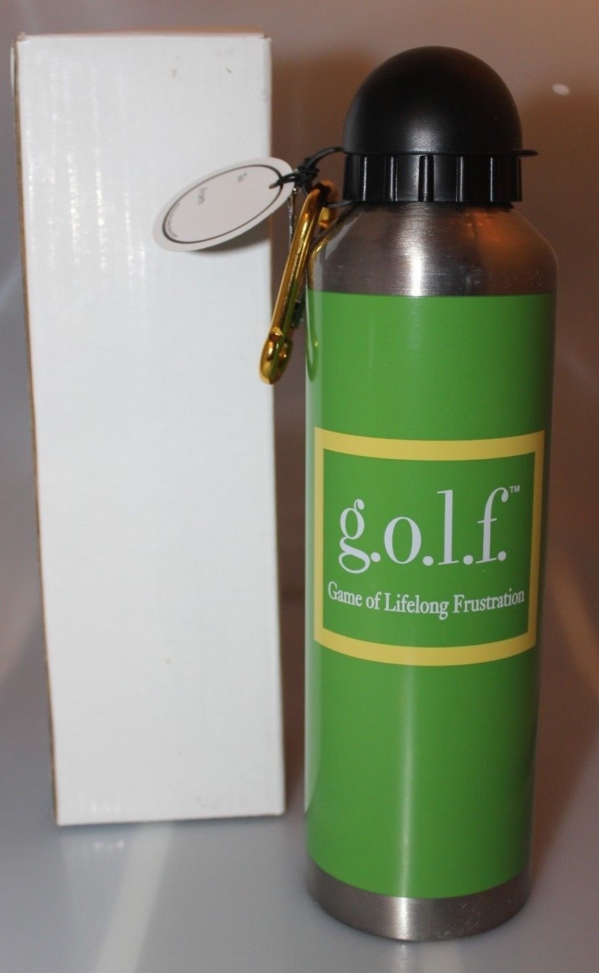 Golf Game of Lifelong Frustration Aluminum Drinking Bottle G.O.L.F. New