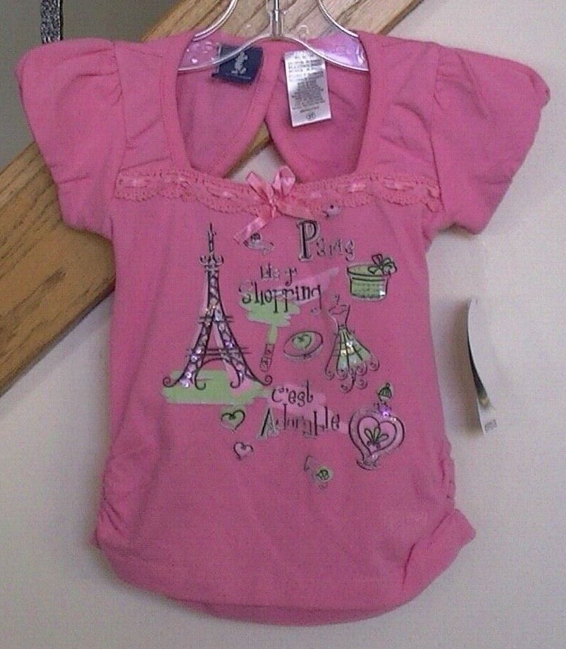Disney Inspired By The Magic of  Disney  Girls  Paris Pink Peasant Top