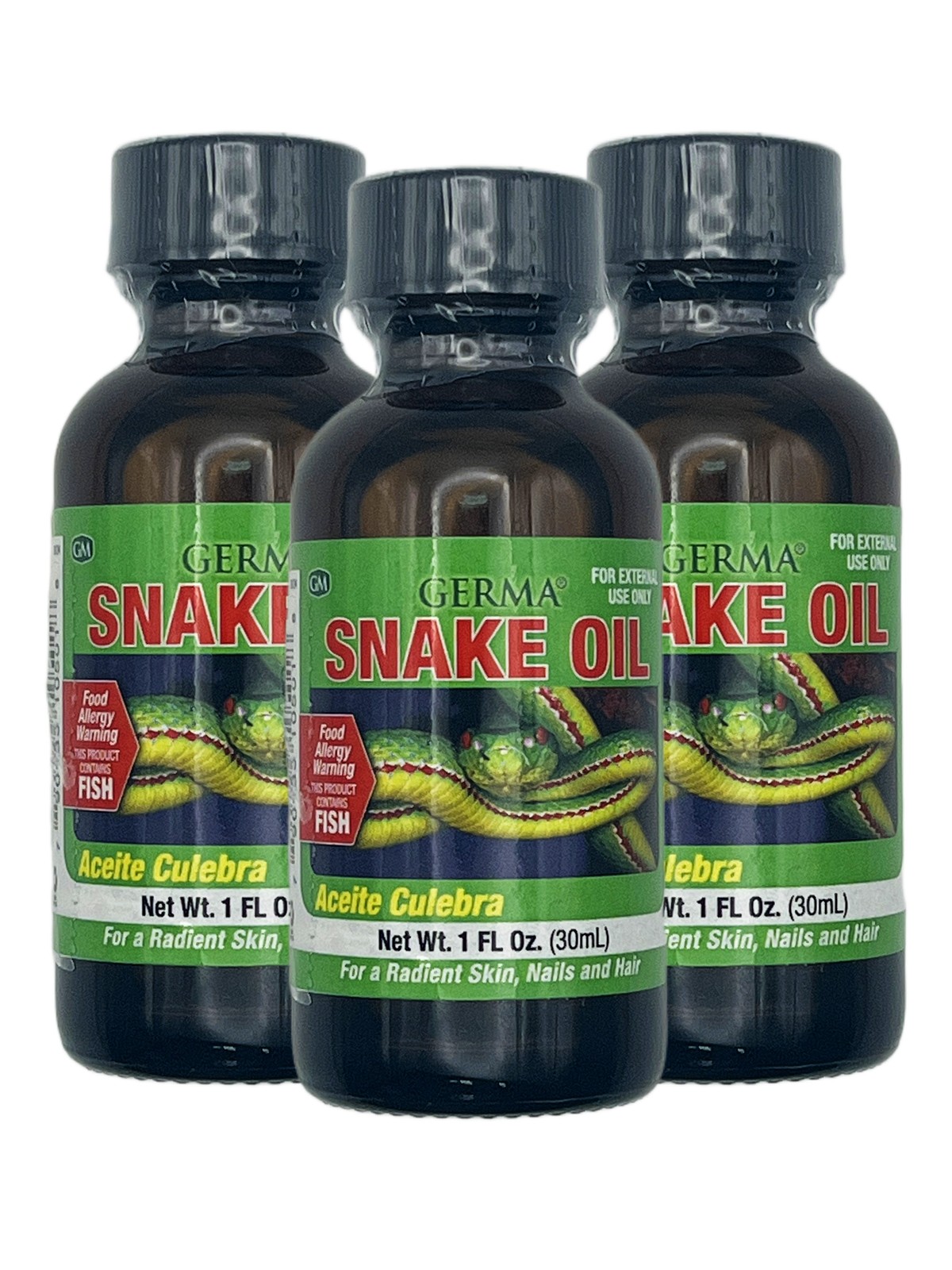 Aceite De Culebra 1 Fl Oz. Snake Oil by Germa Pack of 3 Bottles