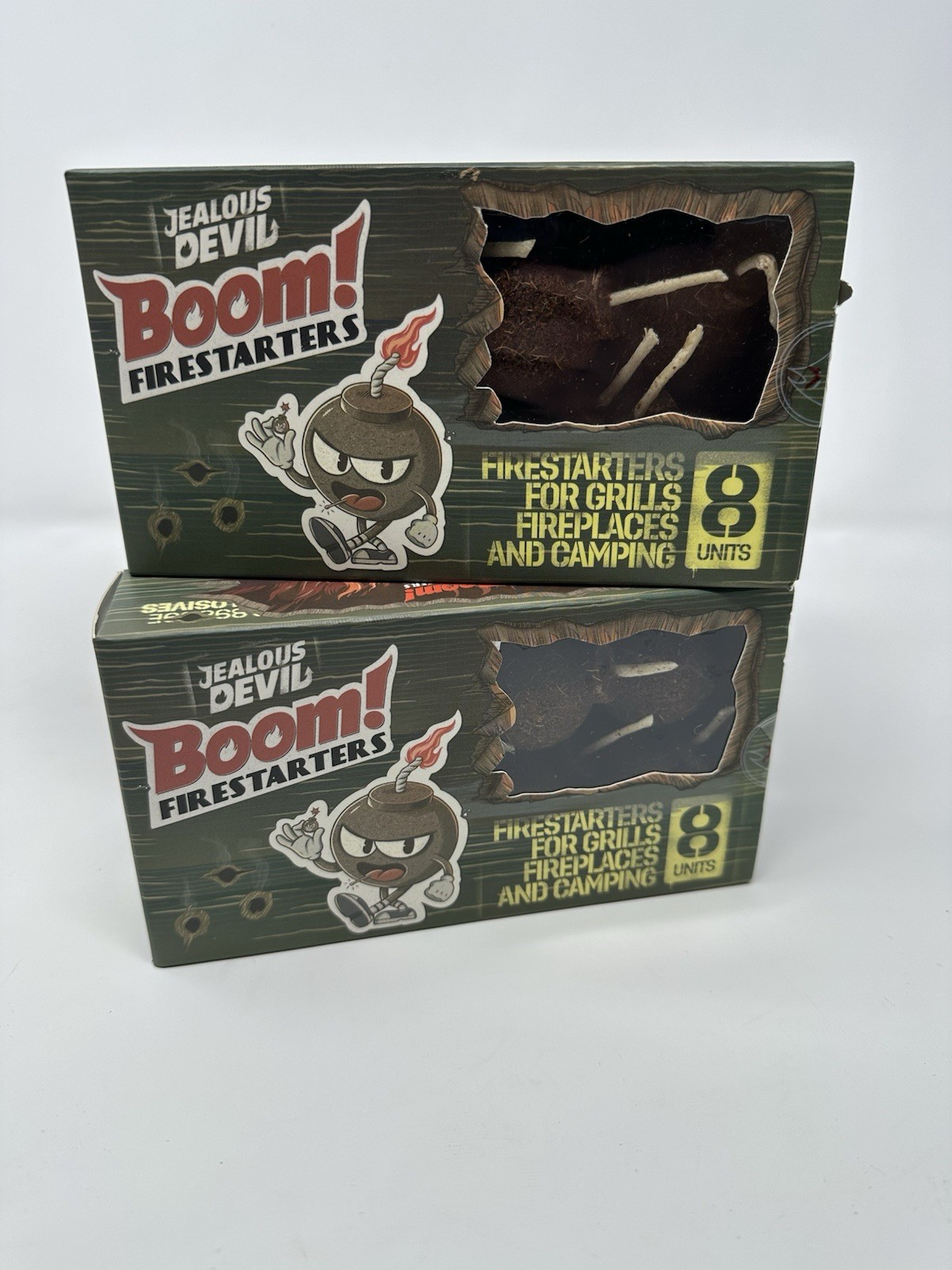 Jealous Devil Boom Firestarters F/ Grill, Fireplace & Camping 2 Pack - 16 Total