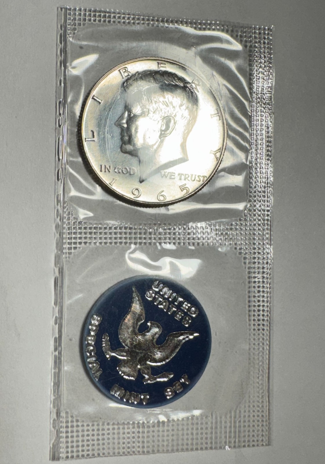 1965 Kennedy Proof Like Half 40% Silver from Mint Set in Mint Cello Gem!!