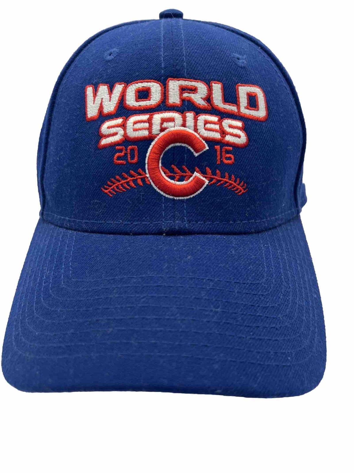 Chicago Cubs 2016 World Series Hat Cap Royal Blue w Red New Era 9Forty Hook Loop