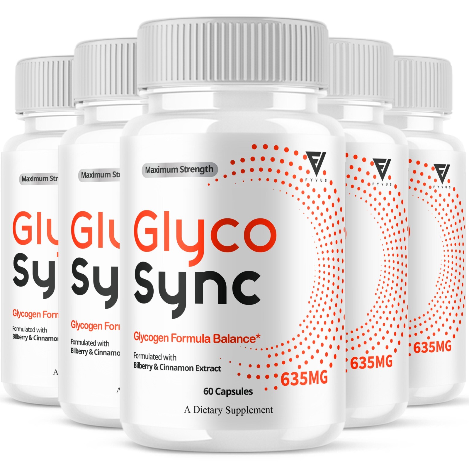 (5 Pack) Glyco Sync Glycogen Pills, GlycoSync Maximum Strength (300 Capsules)