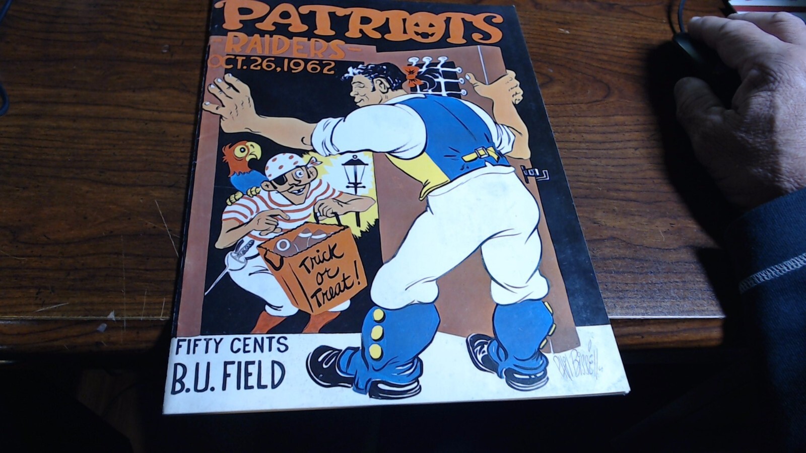 OCT 26 1962 Boston Patriots & RAIDERS Program SHARP CLEAN SHARP