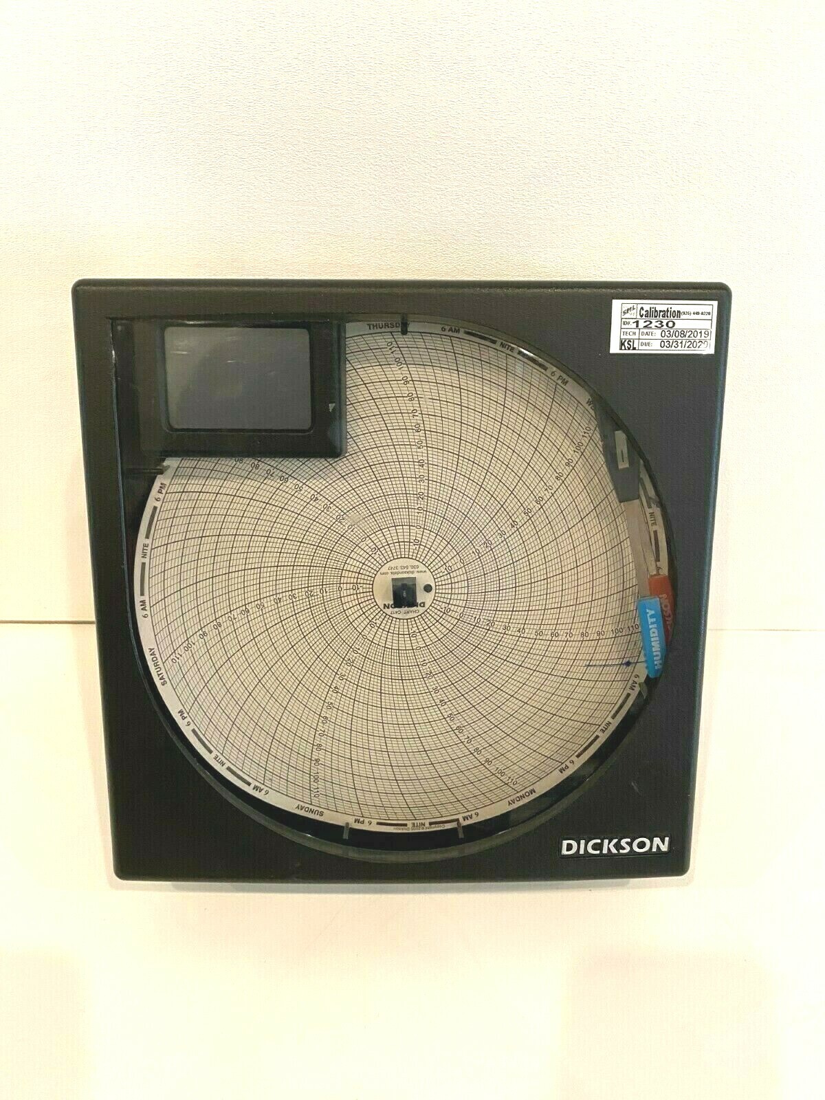 Dickson TH8P2 High Resolution Temperature and Humidity Chart Recorder w Warranty