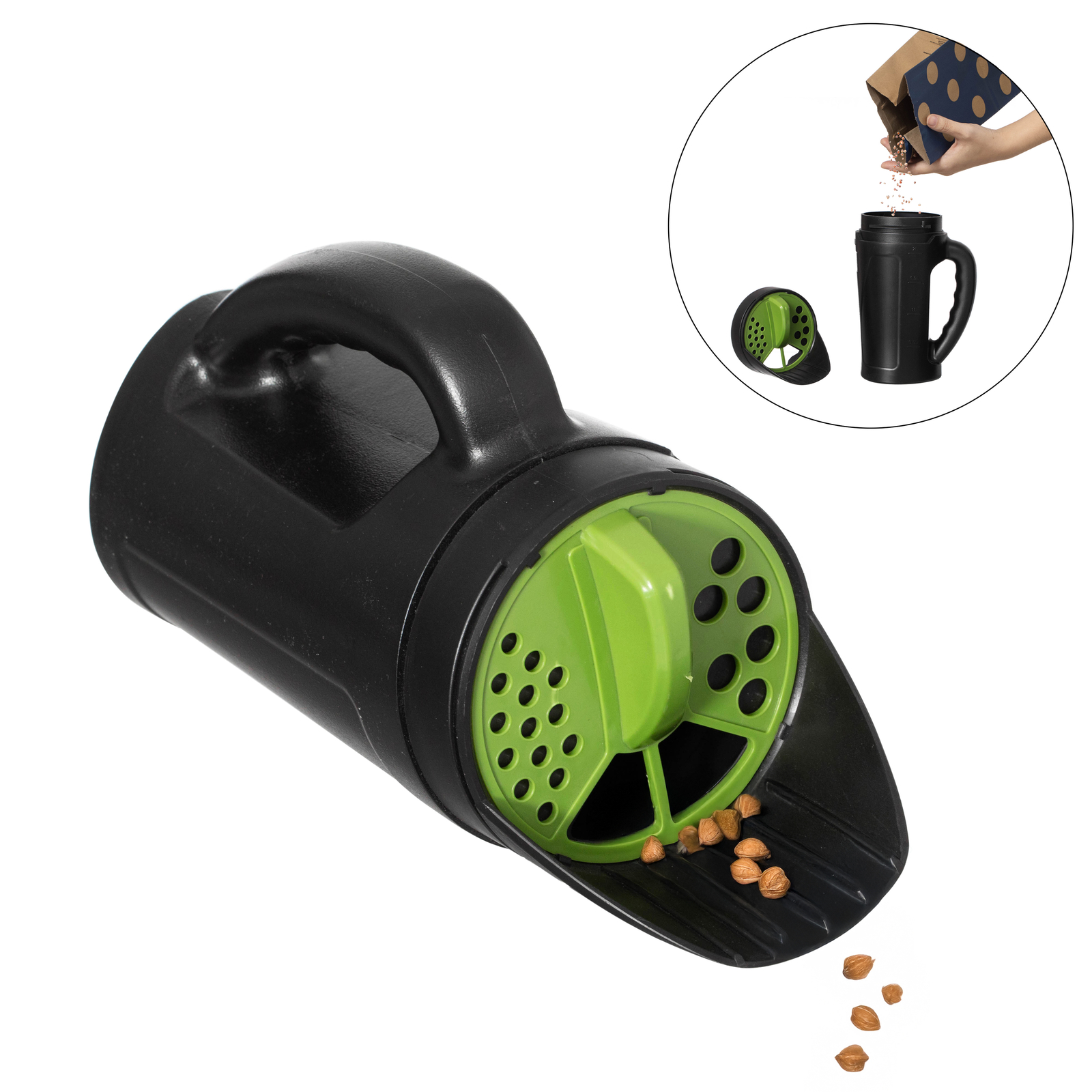 Handheld Seed Spreader Versatile Lawn & Garden Tool Adjustable Shaker
