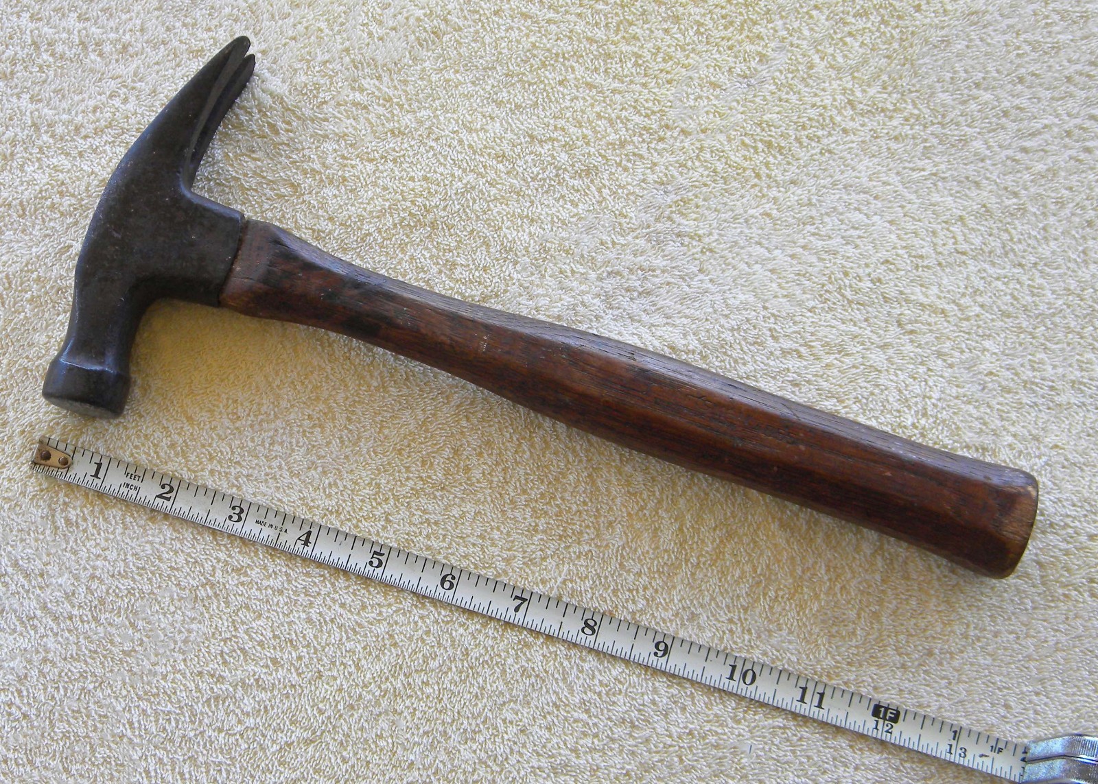 Vtg Craftsman 24oz Straight Claw Hammer 4855 Reg Trademark Logo Octagonal Wood