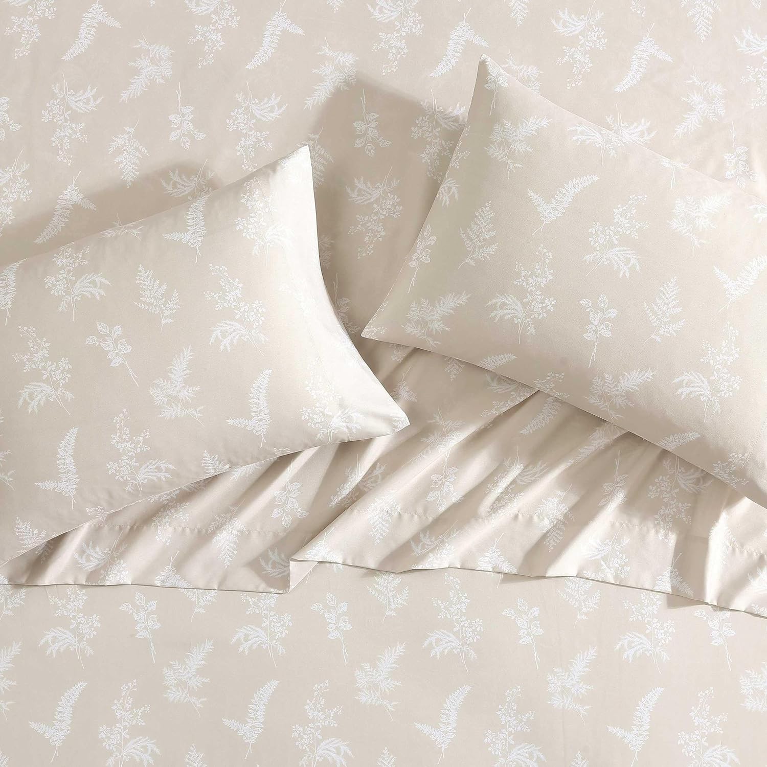 Wrangler - Sheet Set, Breathable & Wrinkle Resistant Full, Foliage Beige