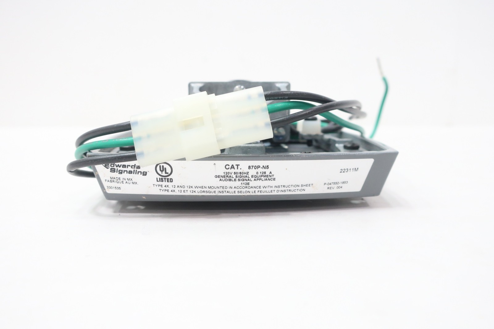 Edwards Signaling 870P-N5 Panel Mount Horn 120v-ac