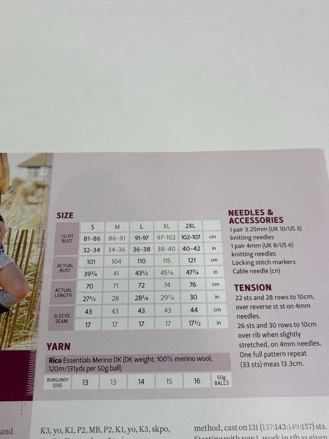 Rioja Jumper Sweater Knitting Pattern Magazine Pages