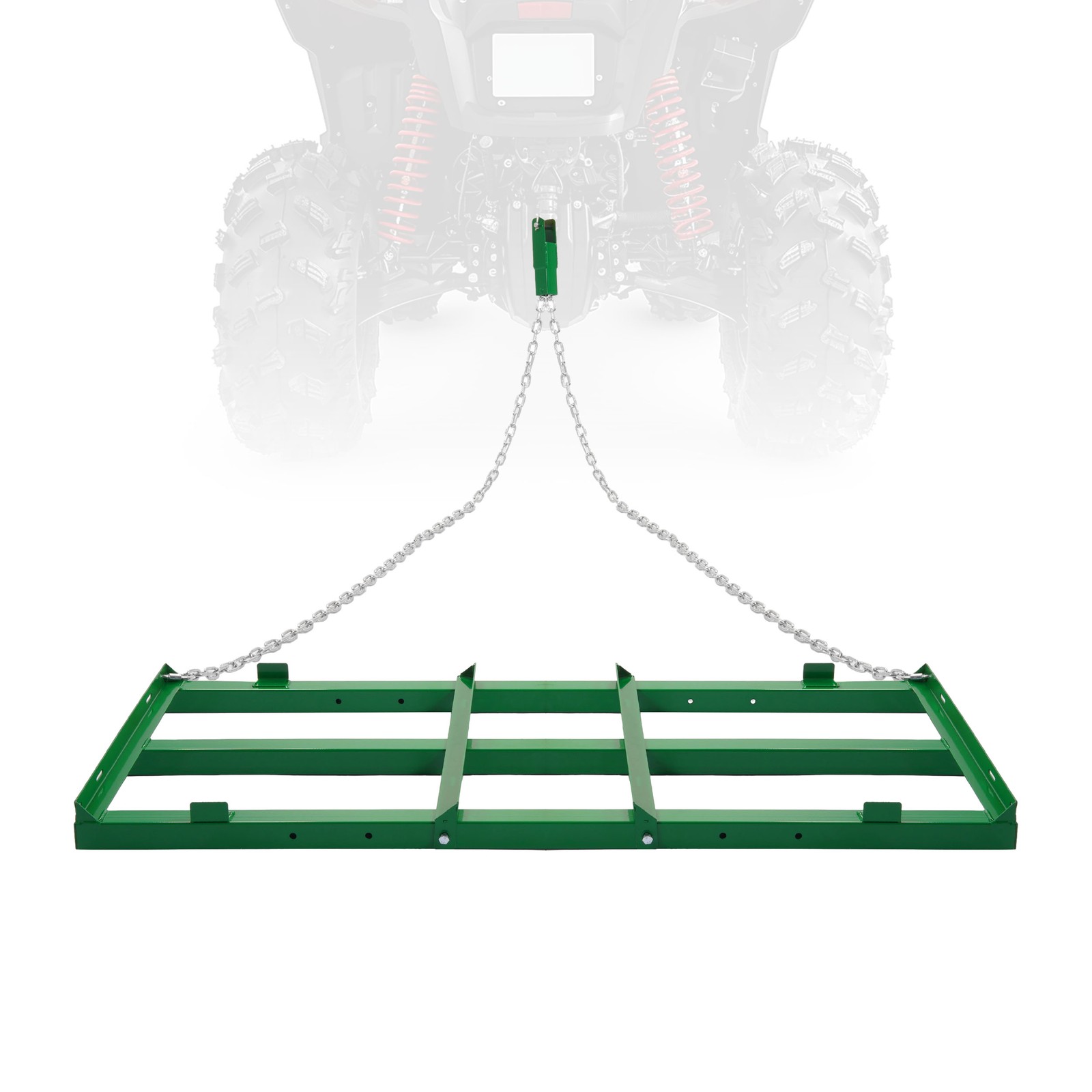 Drag Harrow 4 Ft For ATV/UTV Tractor Grader W/Chain For Yard Lawn Leveling