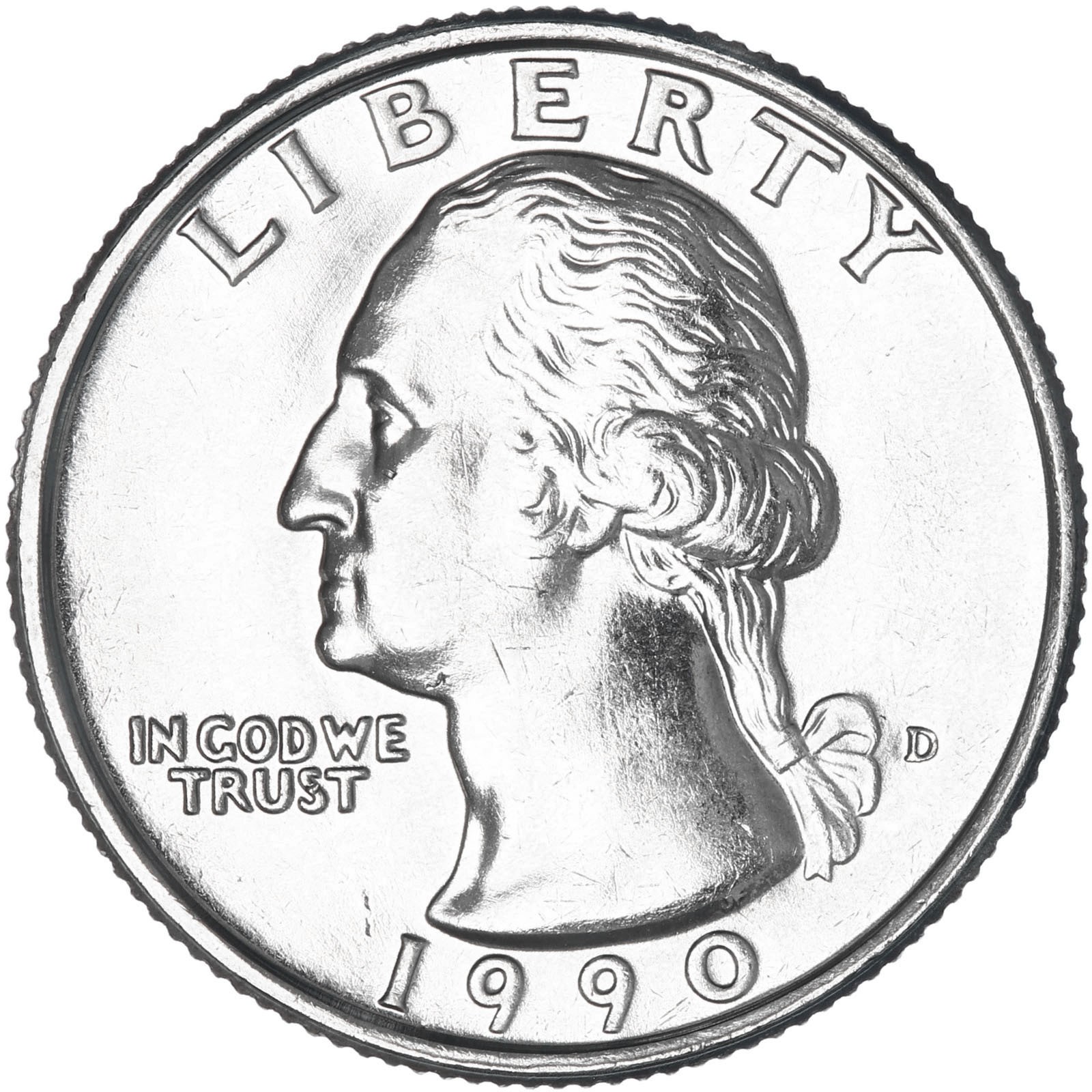 1990 D Washington Quarter BU US Coin