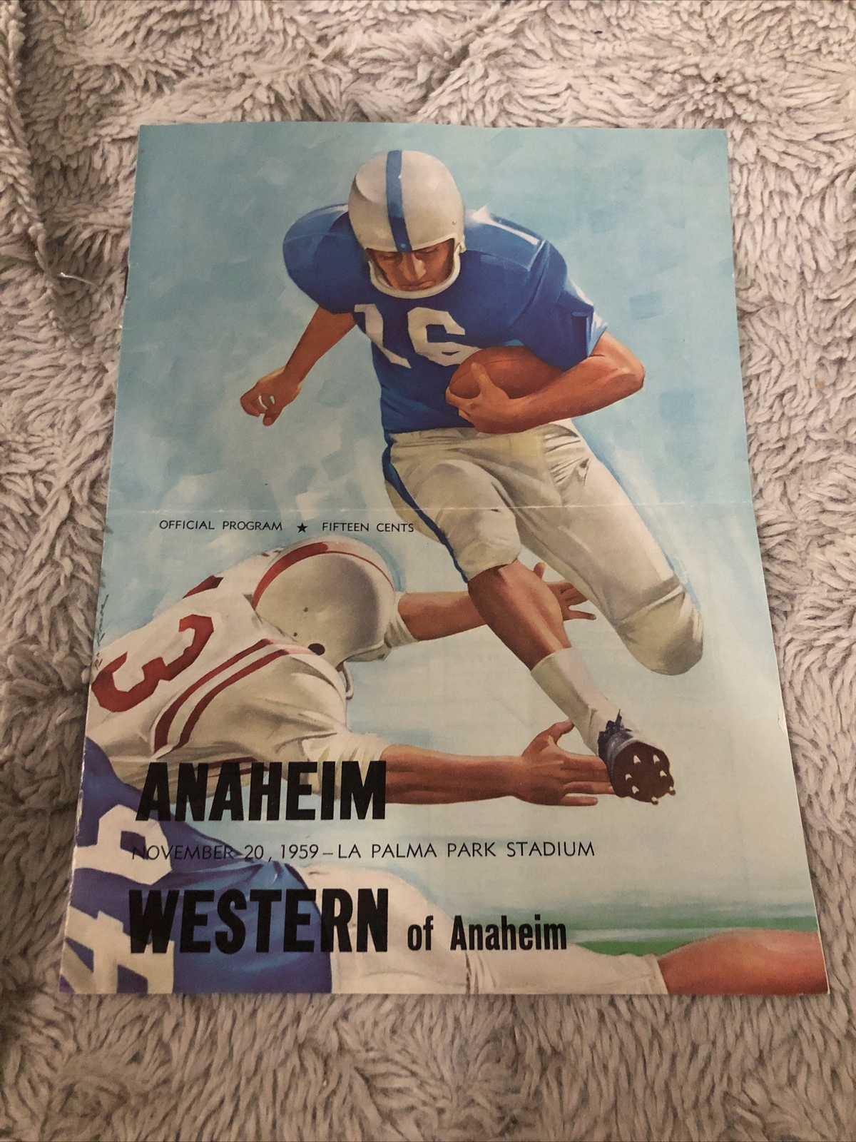 Anaheim Colonists Vs Western Pioneers Nov 20, 1959 Official Program