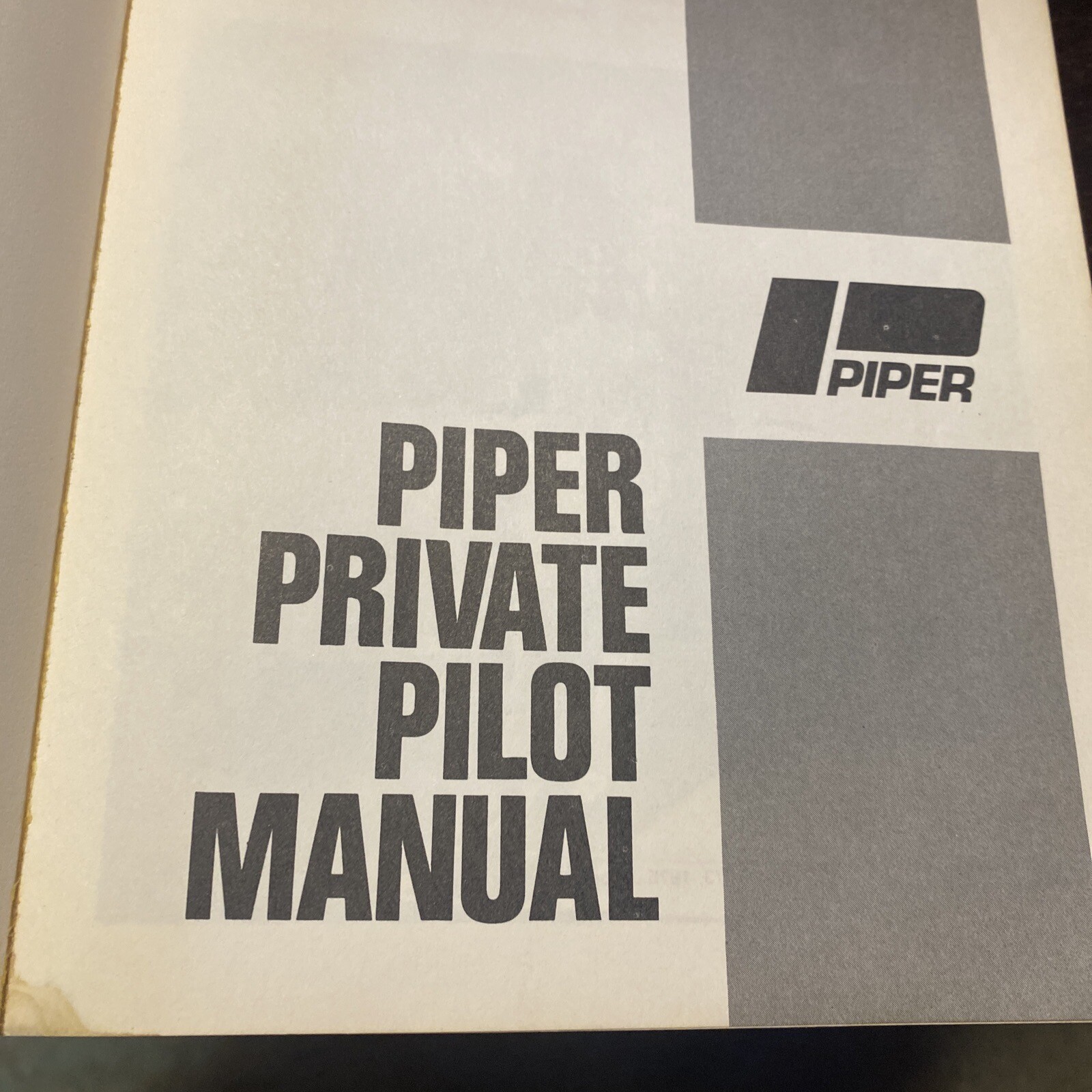 PIPER PRIVATE PILOT MANUAL, 1970s, rare