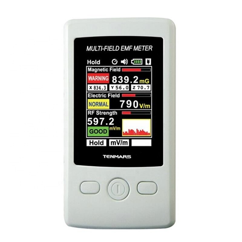 Gauss 3-axis Magnetic Electric RF Strength Electromagnetic Radiation Detector