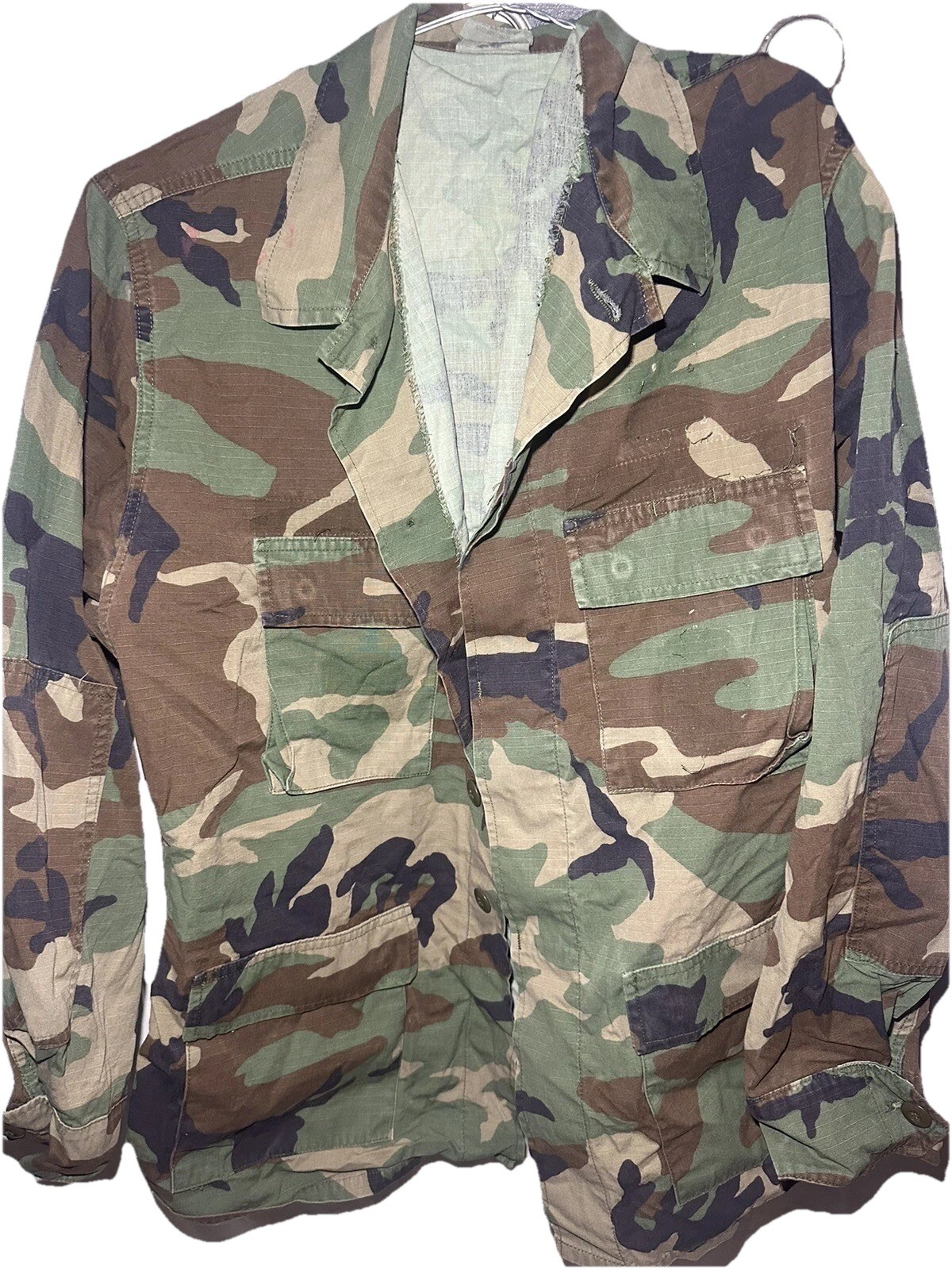 US Military Field Jacket Adult Large Regular  Woodland Camouflage Combat