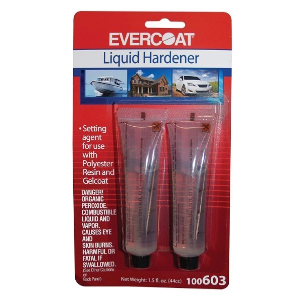 Fiberglass Evercoat 603 Liquid Hardener Fiberglass Resin 1.5 oz. 44cc 2 Tubes