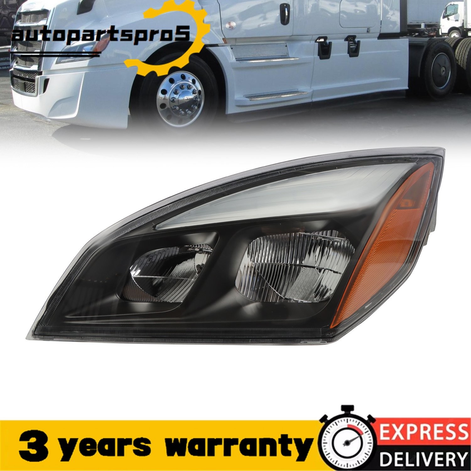 Headlight Headlamp Left Driver For 2018-2021 Freightliner Cascadia Full LED