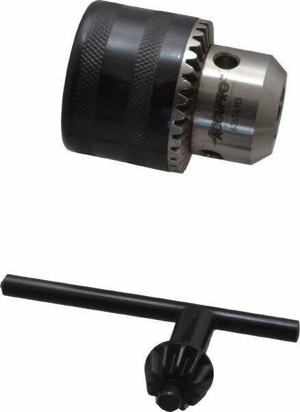Accupro 1/2-20, 3/64 to 1/2" Capacity, Threaded Mount Steel Drill Chuck Keyed...
