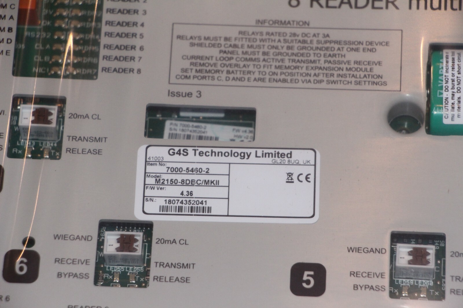 Amag 2150-8DBC Database Controller 8-Door/Reader V4.36 7000-5460-2 New
