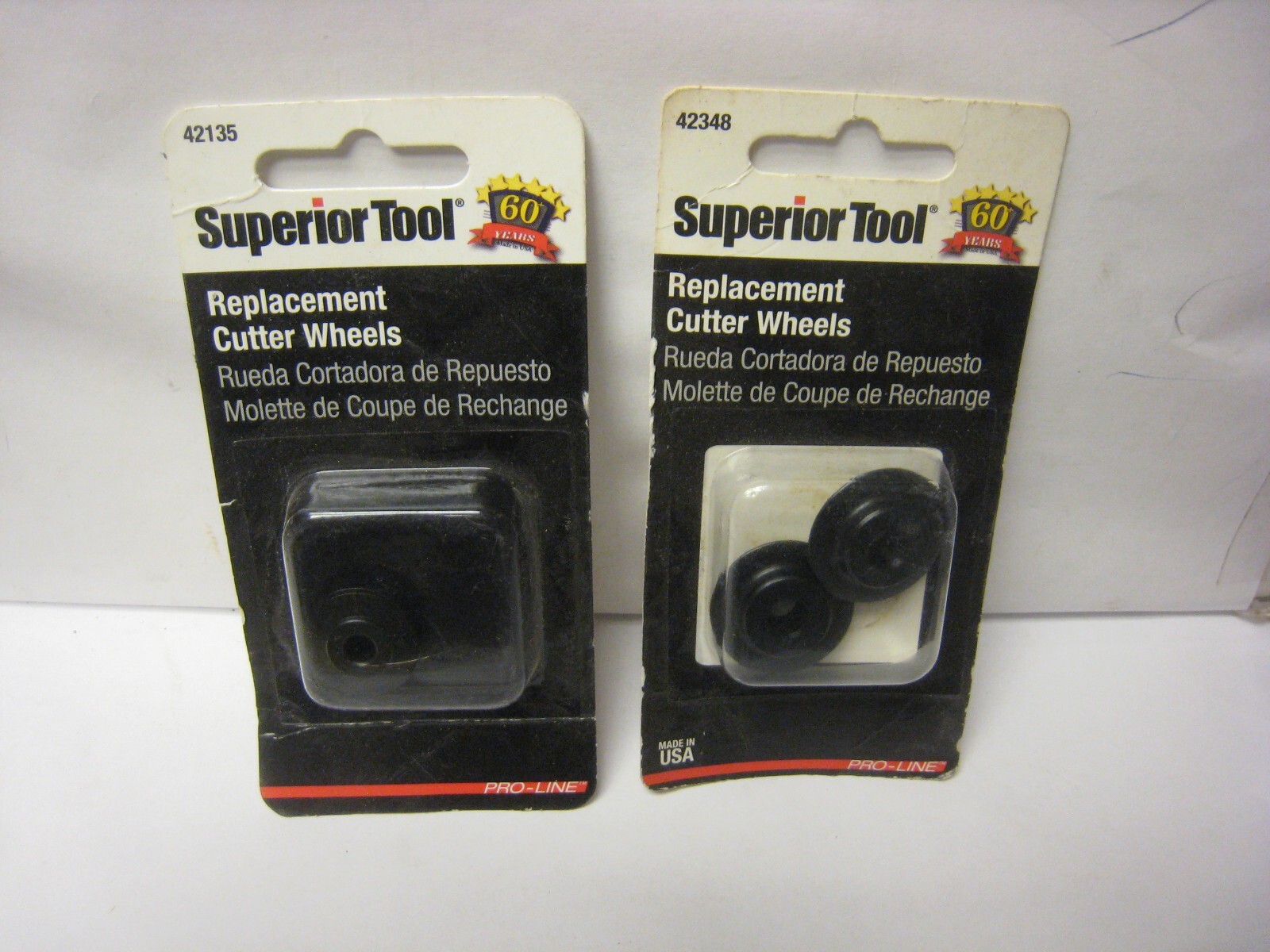 2 packs CUTTER WHEELS    by SUPERIOR TOOL  USA 1 x  PartNo 42135 & 1 X 42348