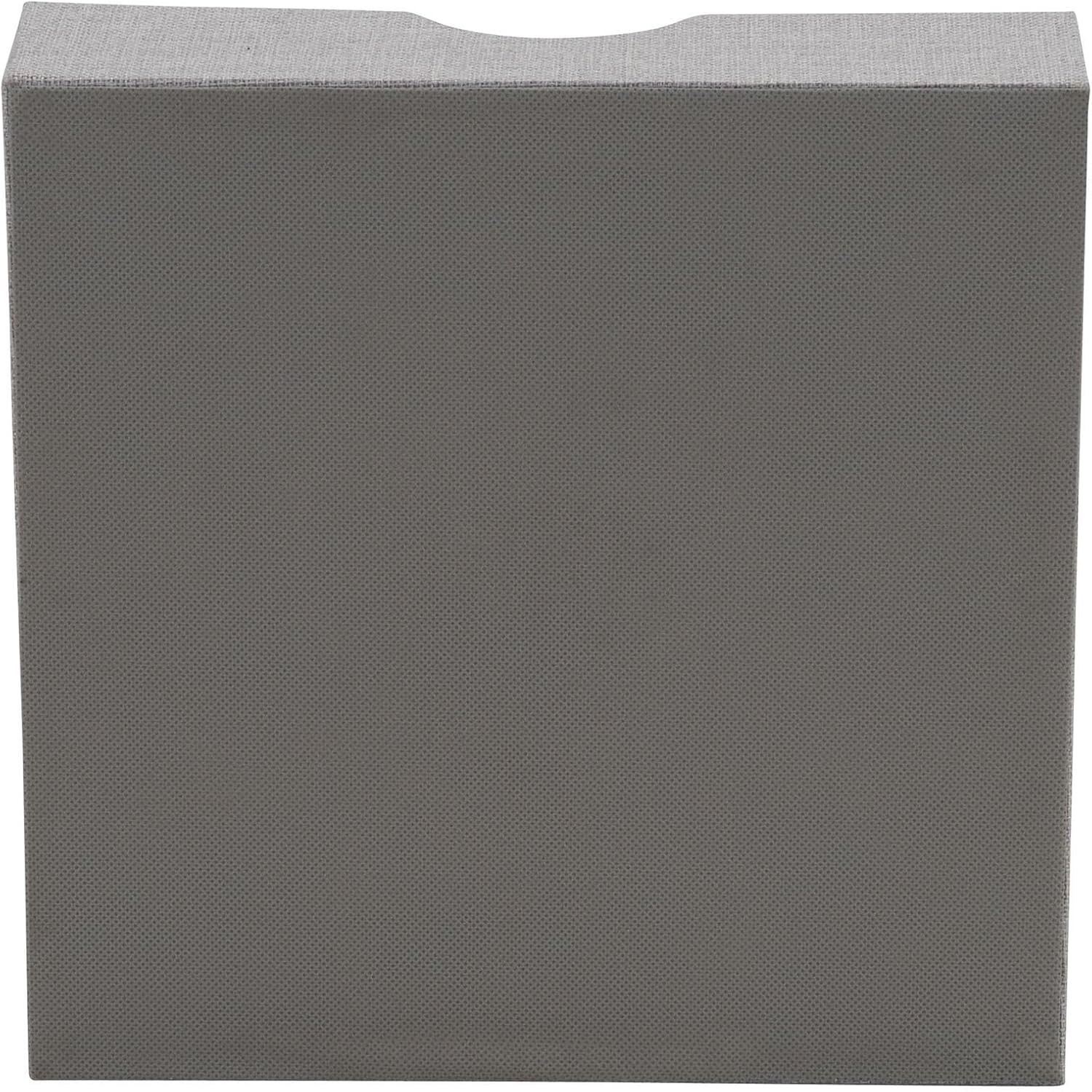 Grey 9-Compartment Fabric Drawer Organizer, 12" x 12" - Elegant Storage Solution