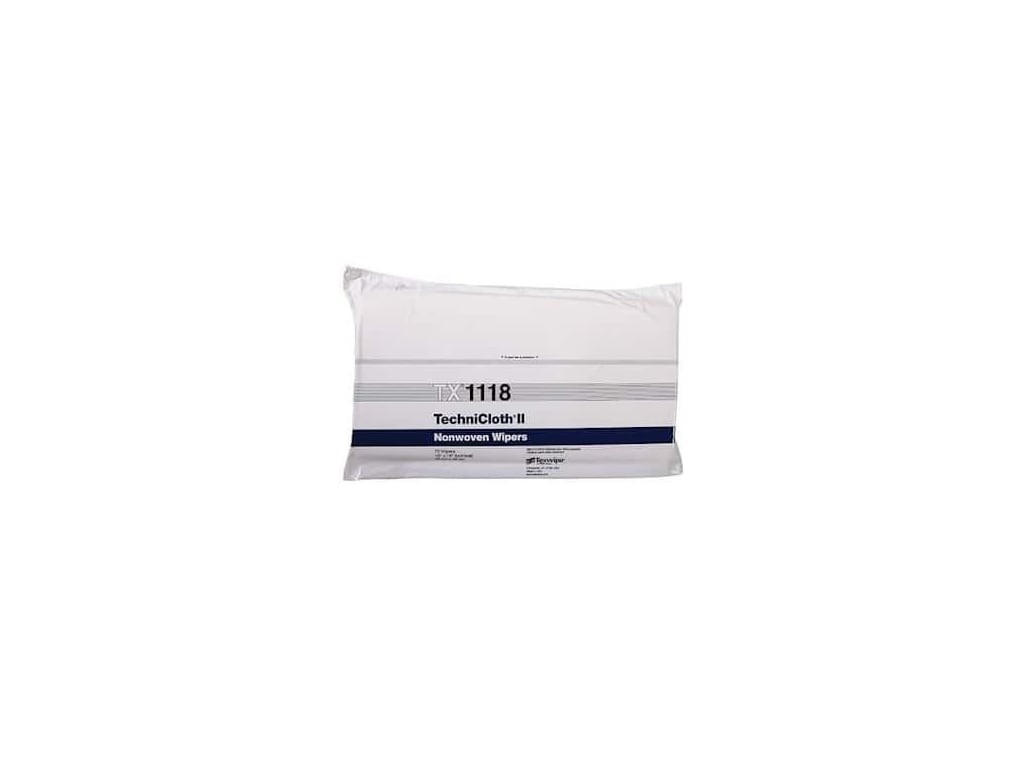 Texwipe TX1118 - TechniCloth II dry wipers, 18 inch x 18 inch, 75/bag