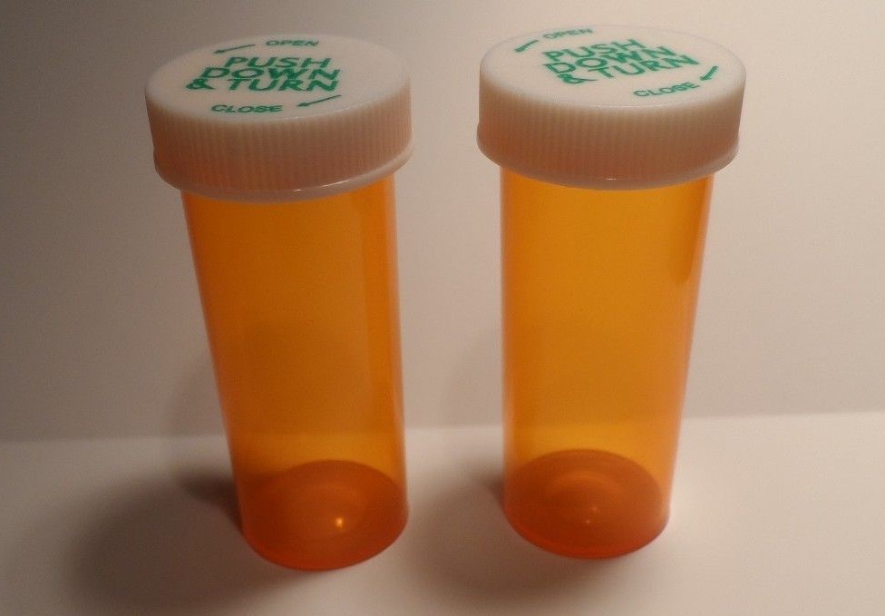 25  Prescription Medicine Plastic Storage Bottles & Lids 20 Dram Size-BRAND NEW