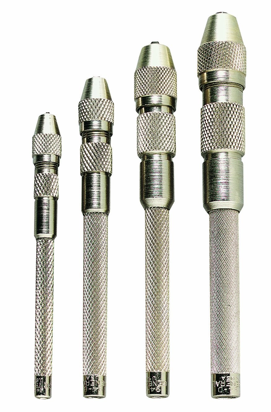 General Tools S94 Single End Pin Vise Set Silver