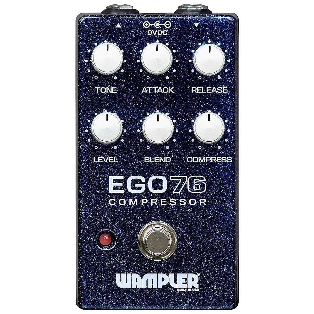 Wampler Ego 76 Compressor Effects Pedal Blue Sparkle