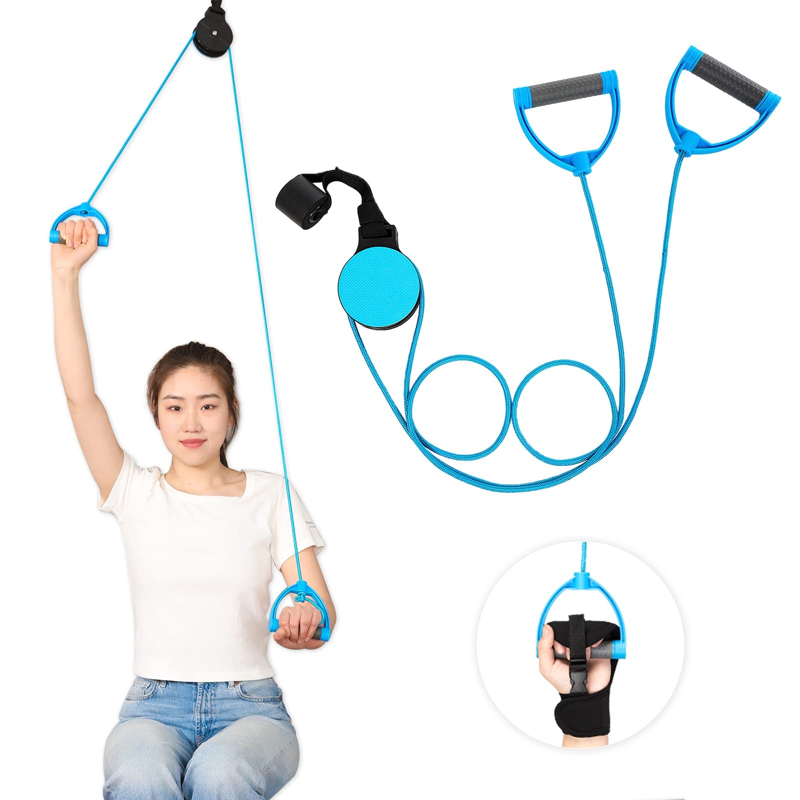 Shoulder Pulley for Physical TherapyOver The Door Pulley Rehab Exerciser for ...
