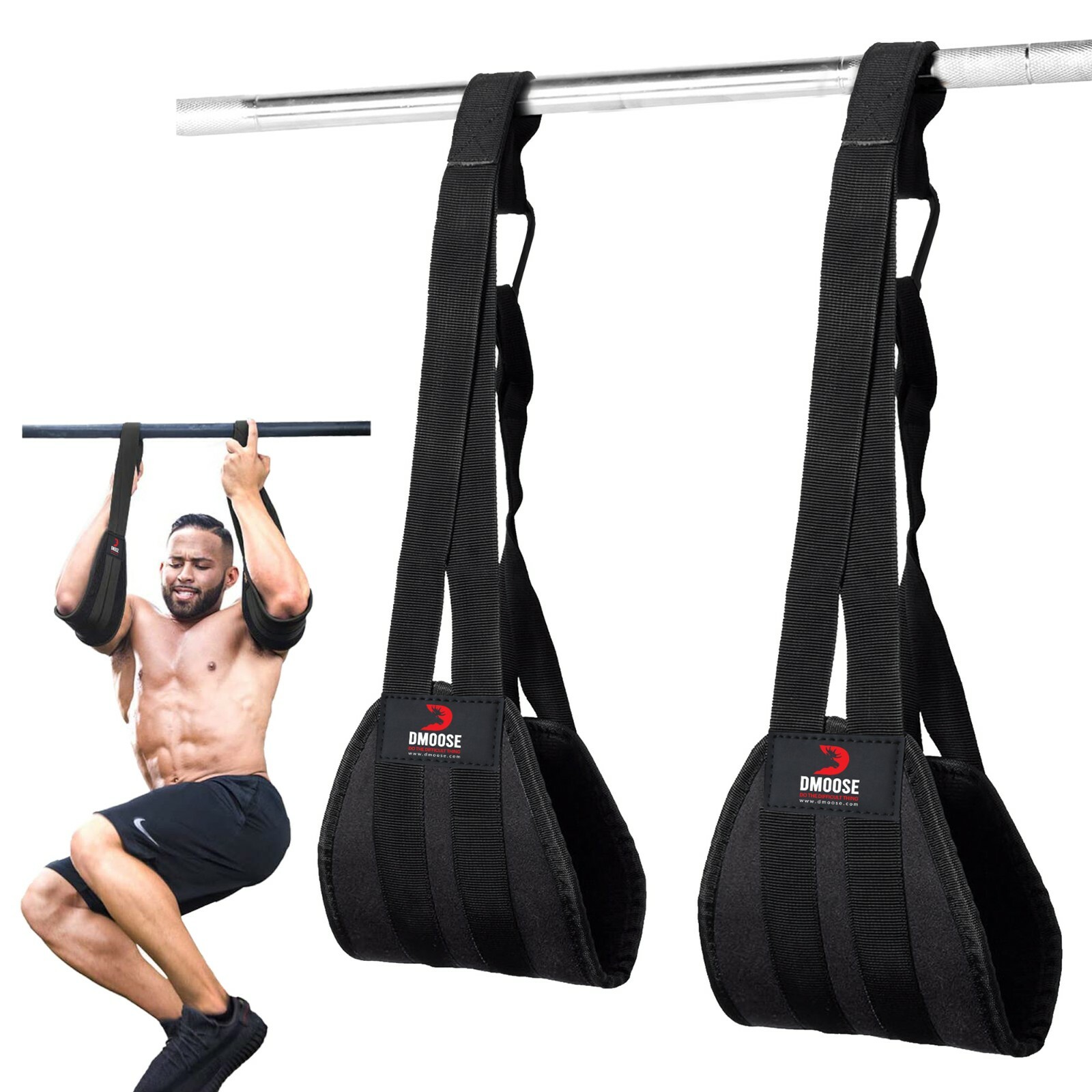 DMoose Hanging Ab Straps for Abdominal Muscle Building Arm Support & Ab Workout