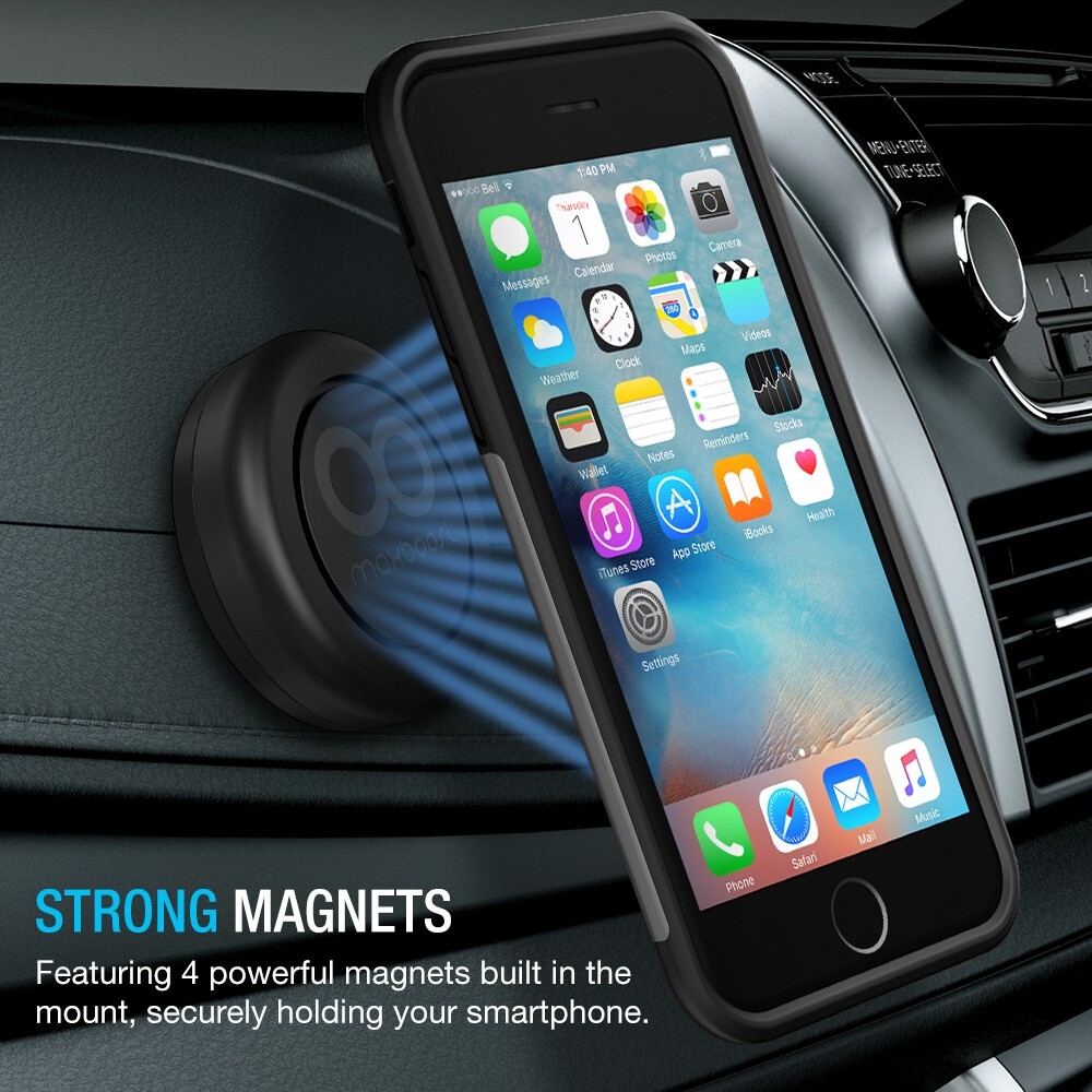 Maxboost Magnetic Phone Car Mount (3-Pack) Flat Stick-on Dashboard Holder