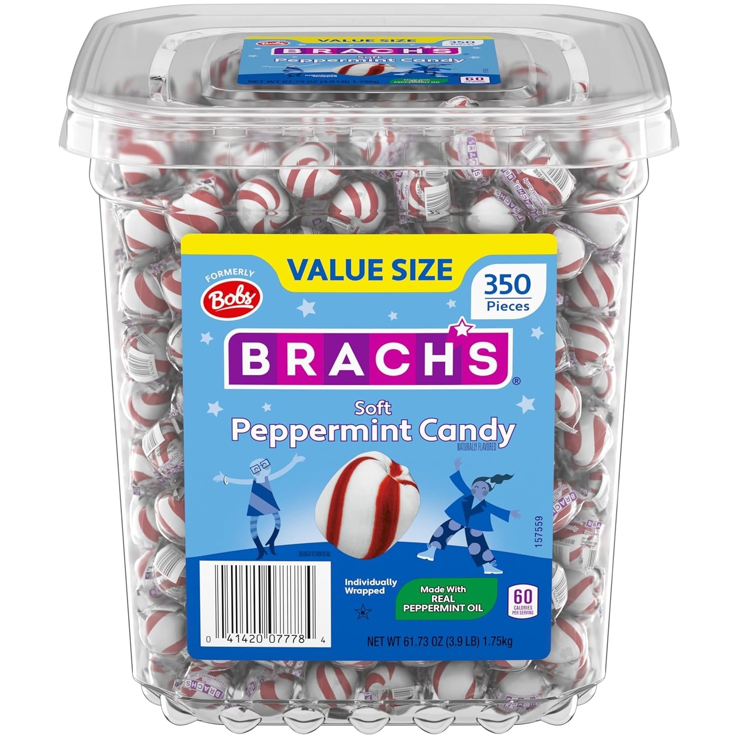 Refreshing Peppermint Mints - Bob's Sweet Stripes 350 Pieces