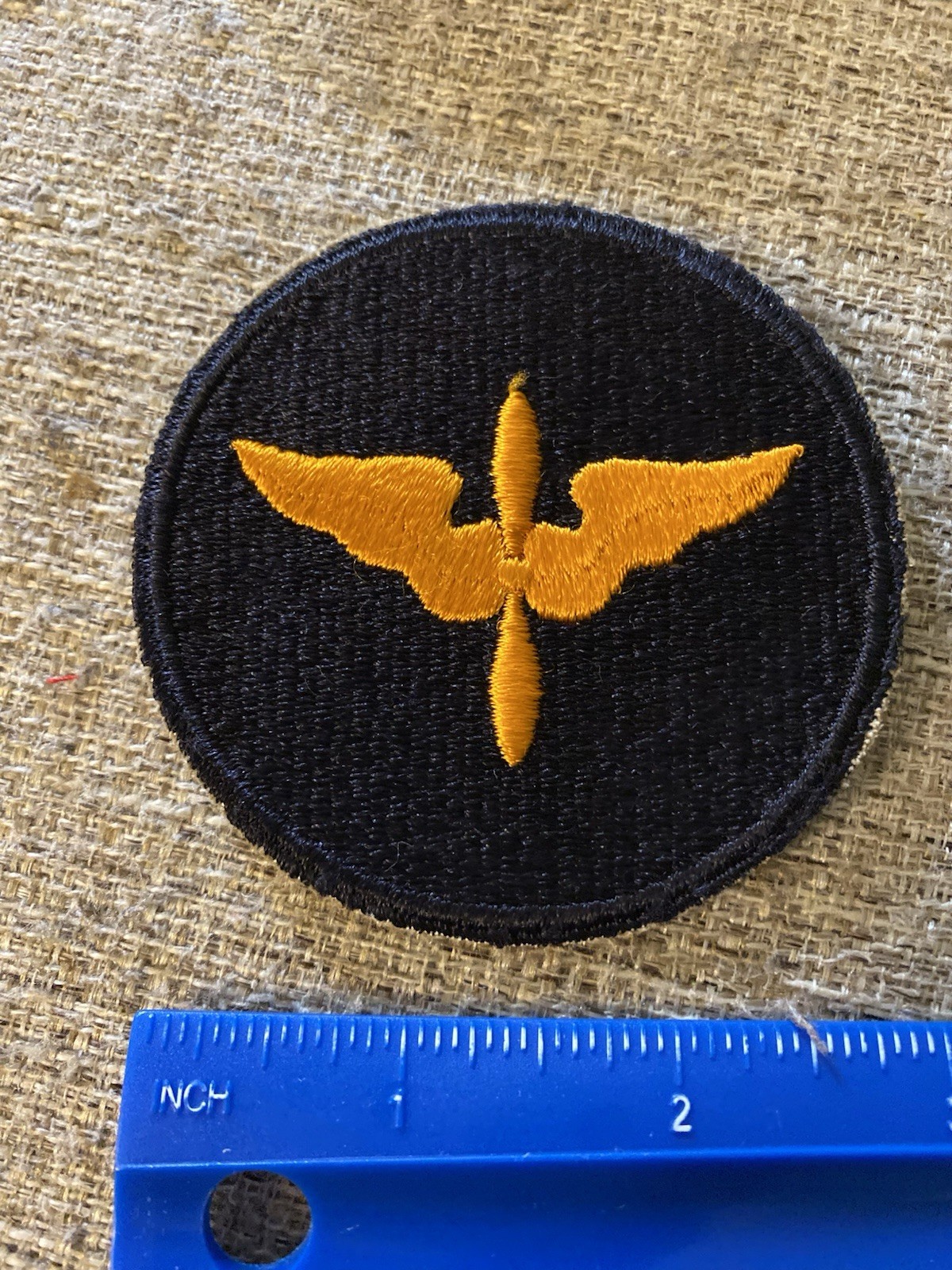 WWII US Army Air Corps Force Black Cadet Patch INV15889