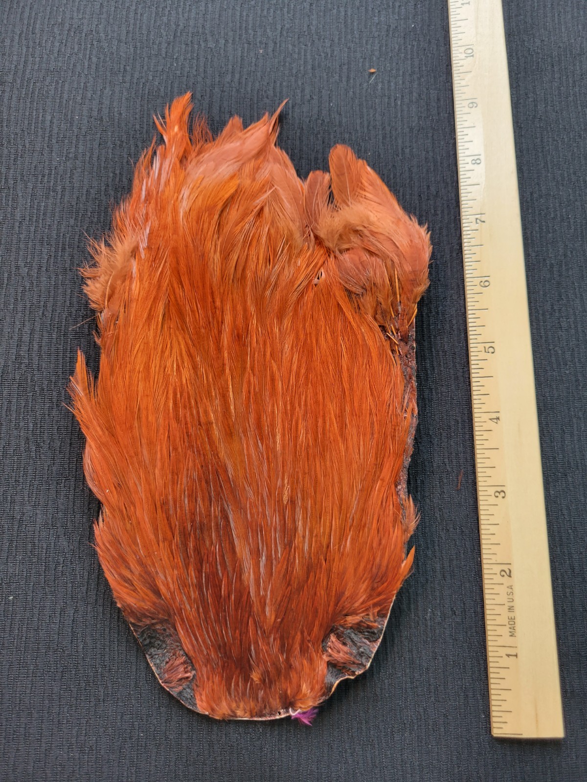 Lot 491, Dyed BROWN India Rooster Streamer Neck Cape Feathers Tying