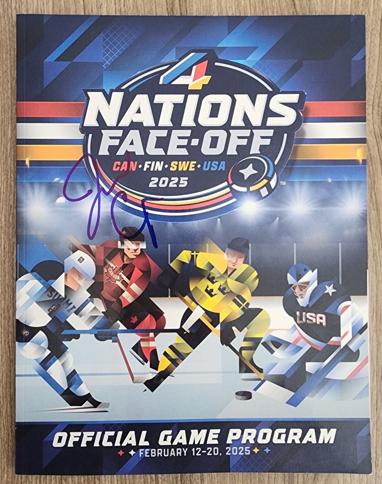 Jon Cooper Signed Canada Official 2025 4 Nations Face-Off Program RAD