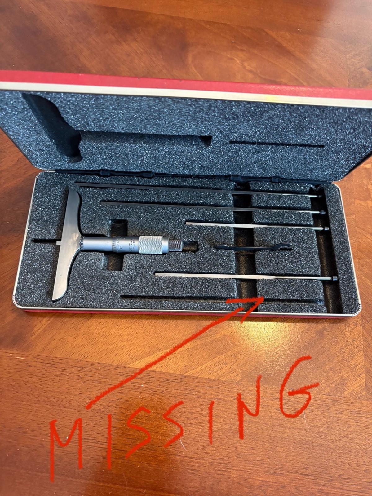 STARRETT 0-6 Inch DEPTH MICROMETER SET NO 449. Is Missing The 3 To 4 Blade