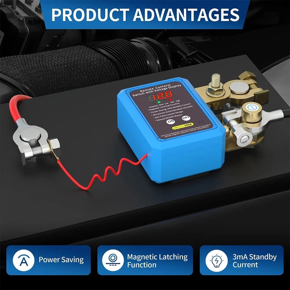 Remote Battery Disconnect Switch Anti-Theft